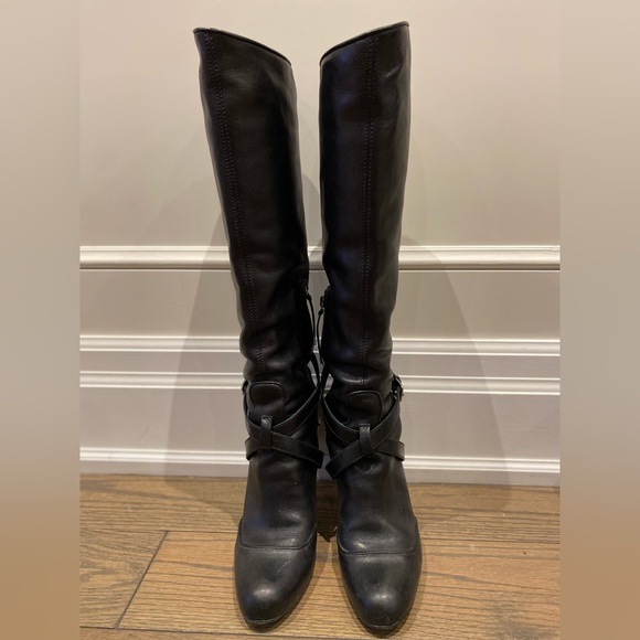 Miu Miu Shoes - MIU MIU tall black leather boots